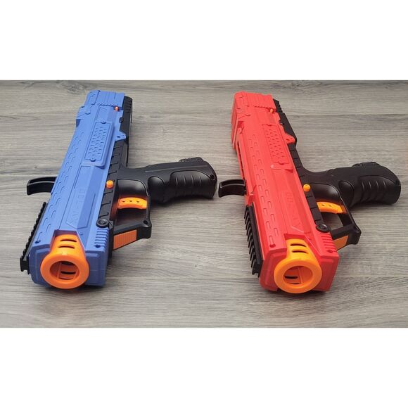 Hasbro Set of 2 Nerf Rival Apollo XV 700 Blasters Red Blue w/7 Round Cartridges - Picture 4 of 11